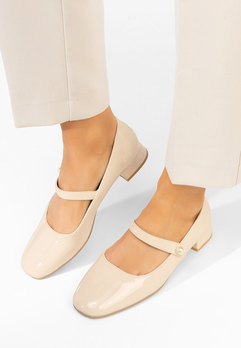 Décolleté tacco basso Jenelle V2 beige