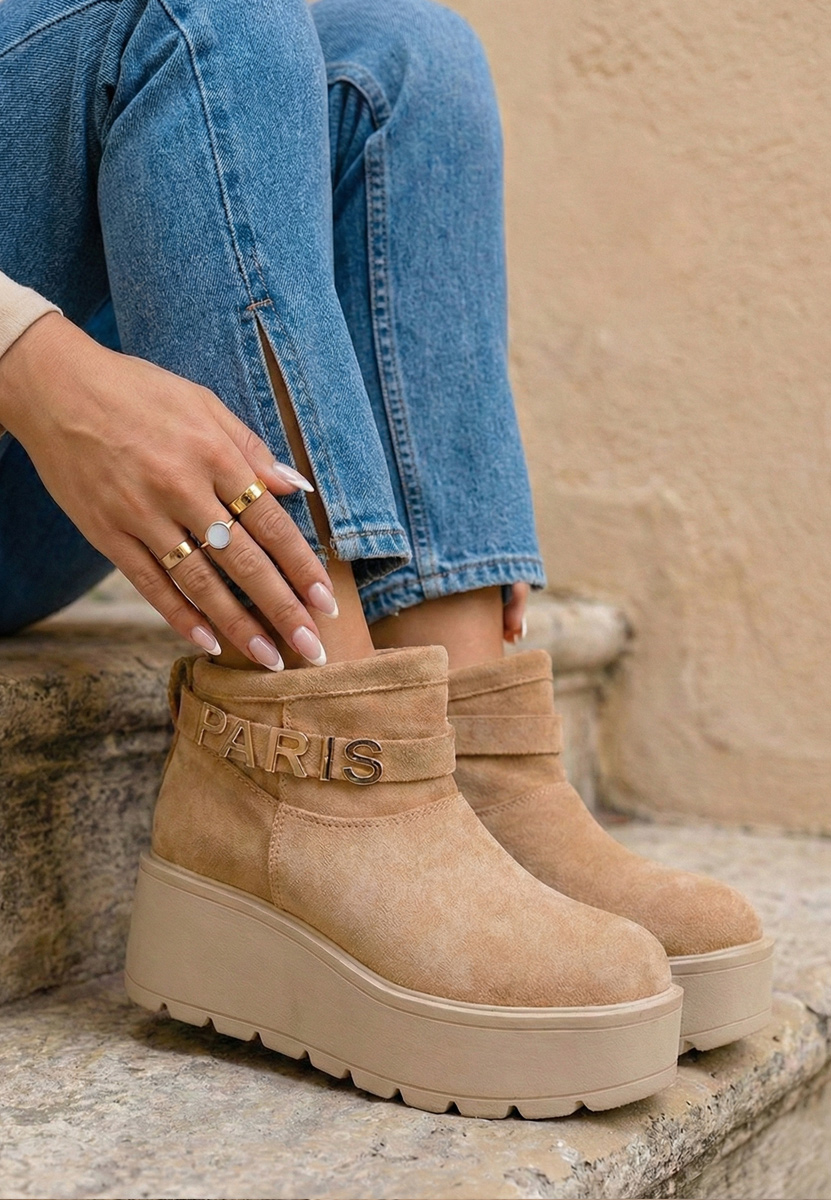 Stivaletti con plateau Alrima Cachi