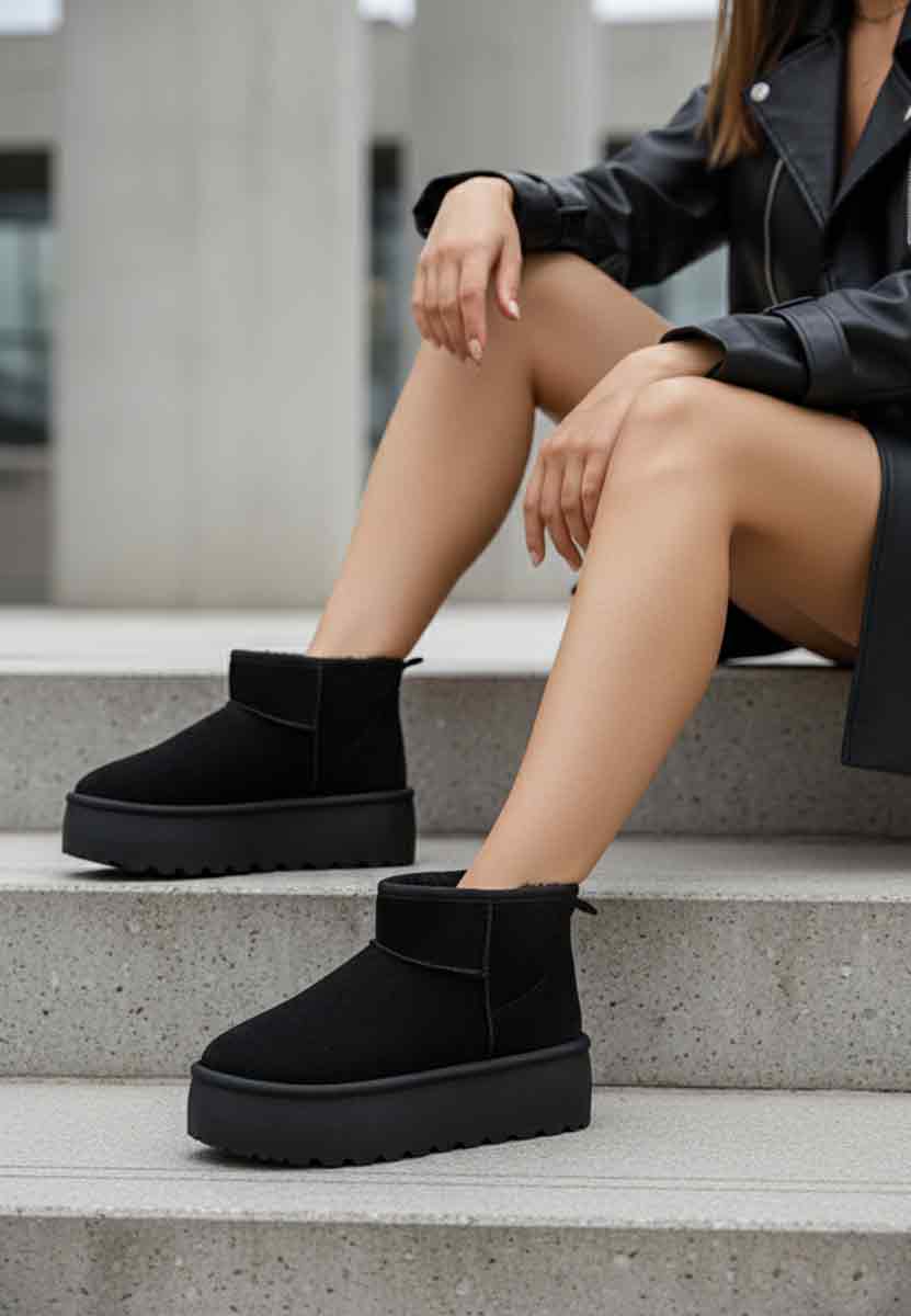 Stivali con piattaforma Savieda V7 nero