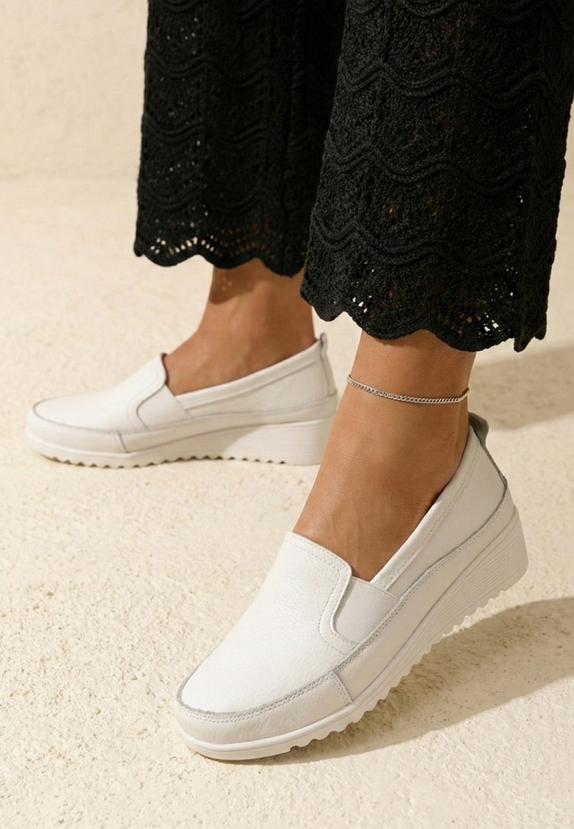 Mocassini donna pelle Bianchi Sonima