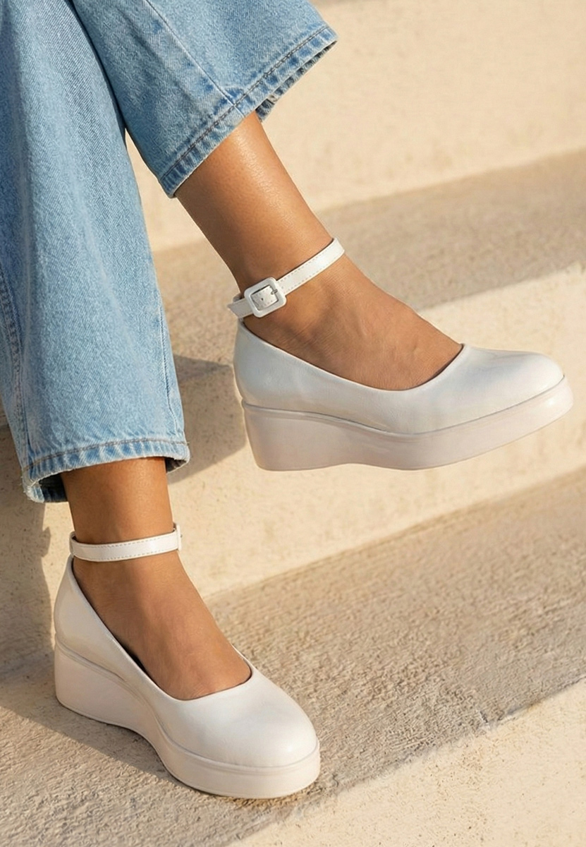 Scarpe con plateau Evelyne bianchi