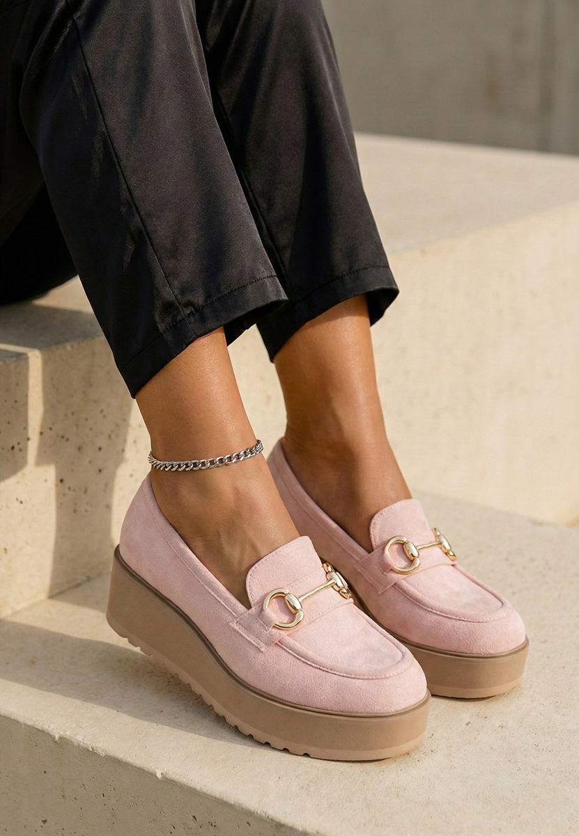Mocassini donna platform Leondra V3 rosa