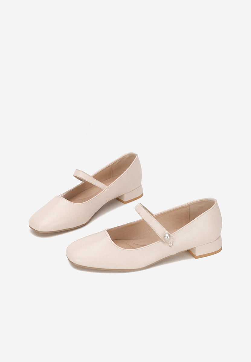 Décolleté tacco basso Jenelle beige