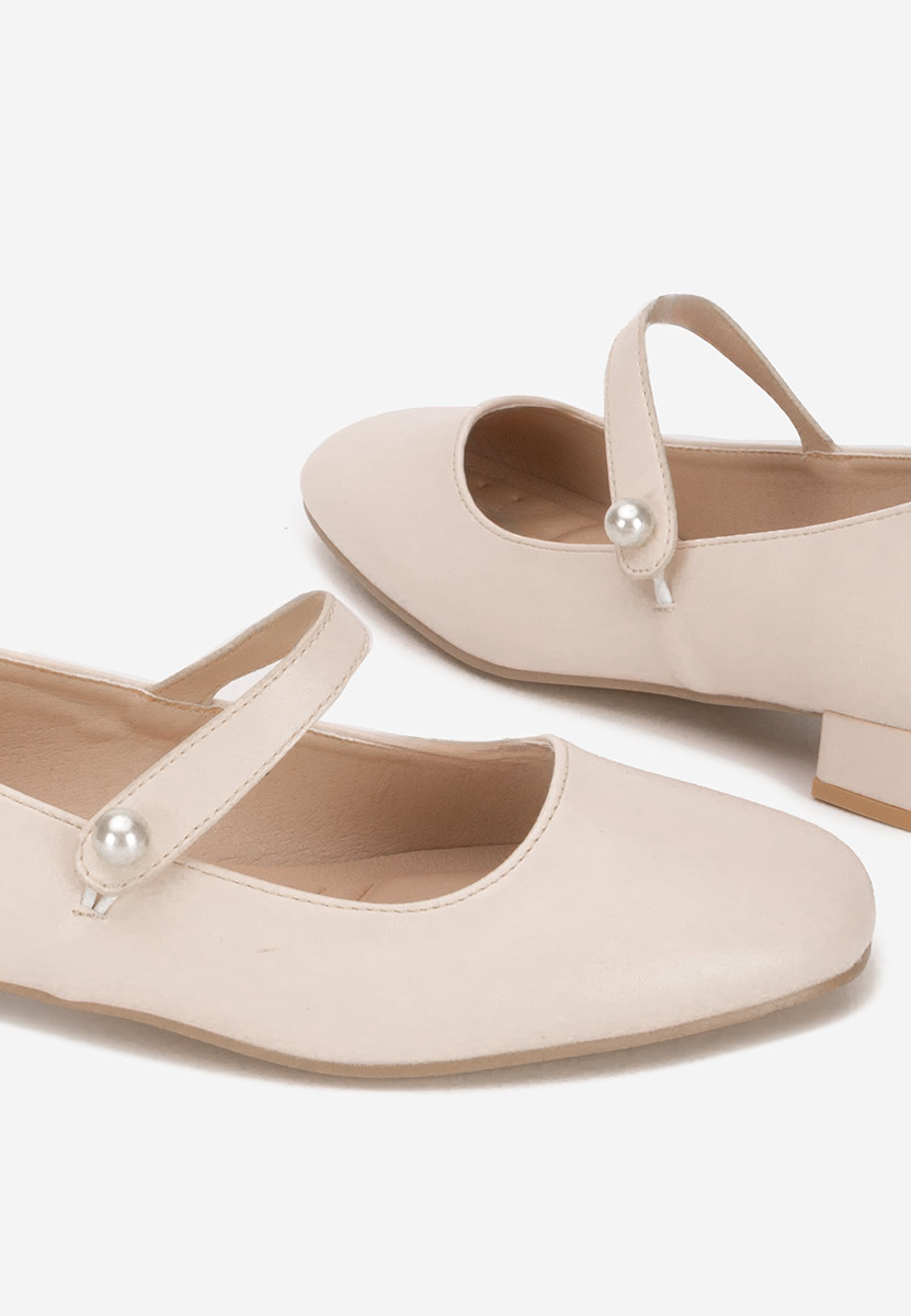 Décolleté tacco basso Jenelle beige