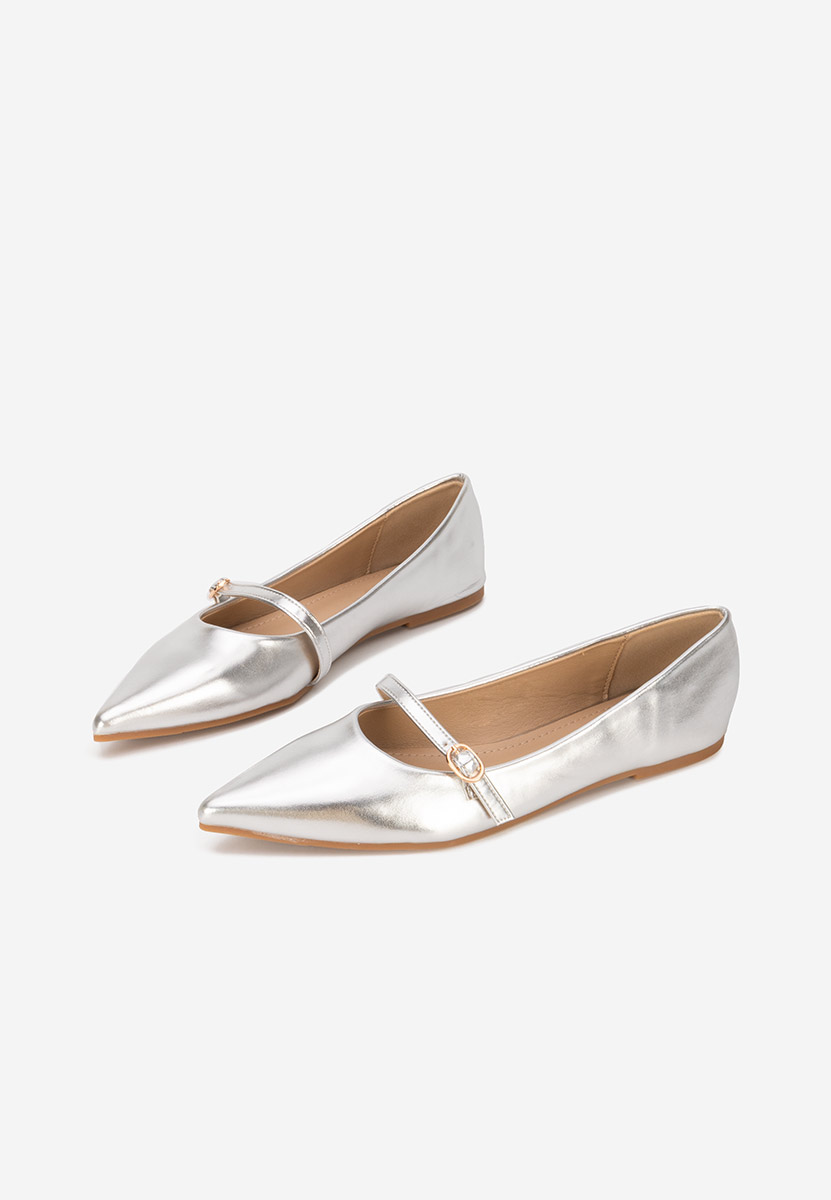 Ballerine a punta Izaura argento