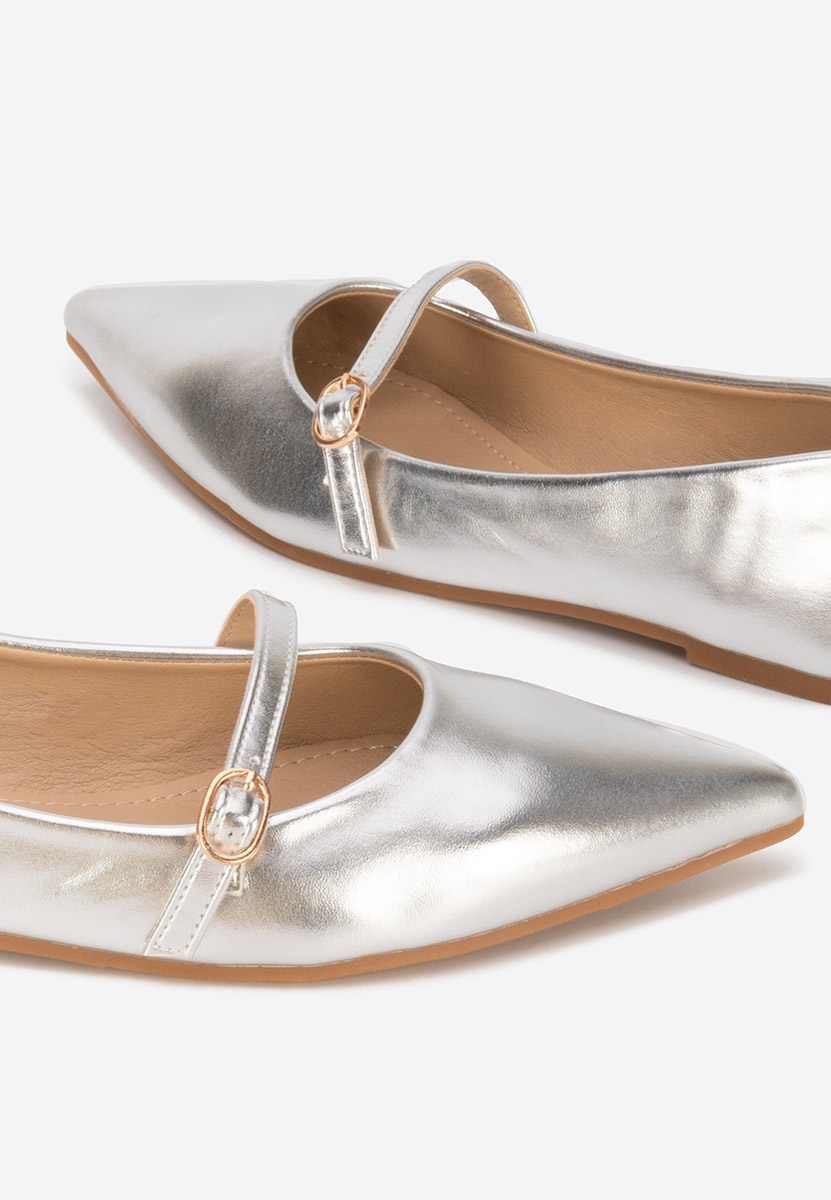 Ballerine a punta Izaura argento