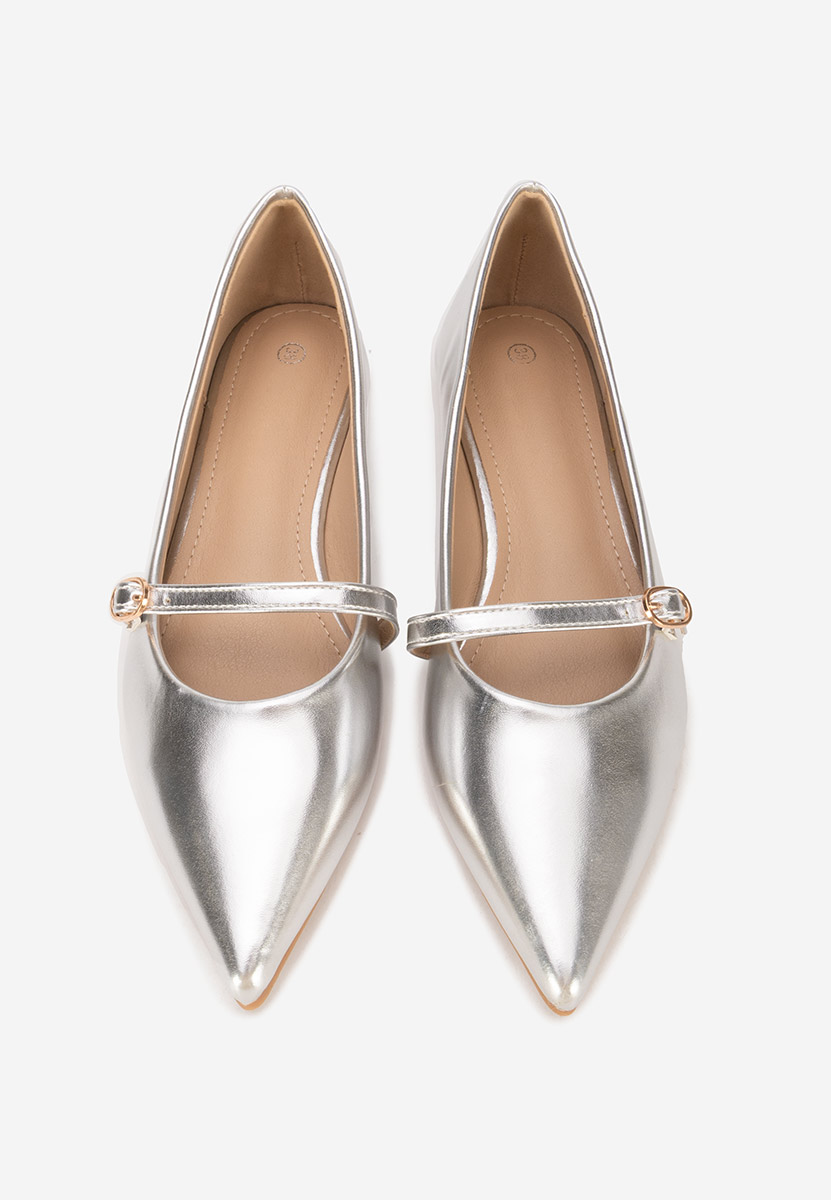Ballerine a punta Izaura argento