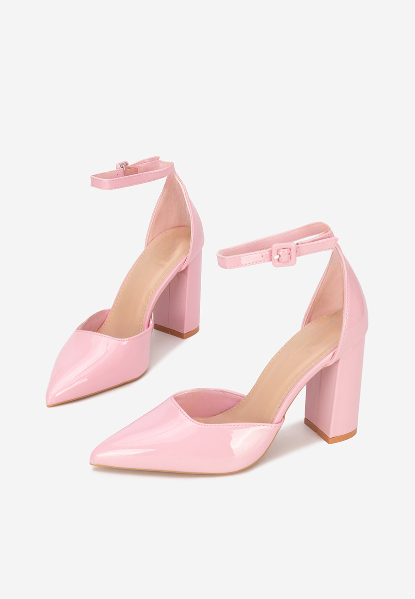 Décolleté tacco largo Zada rosa