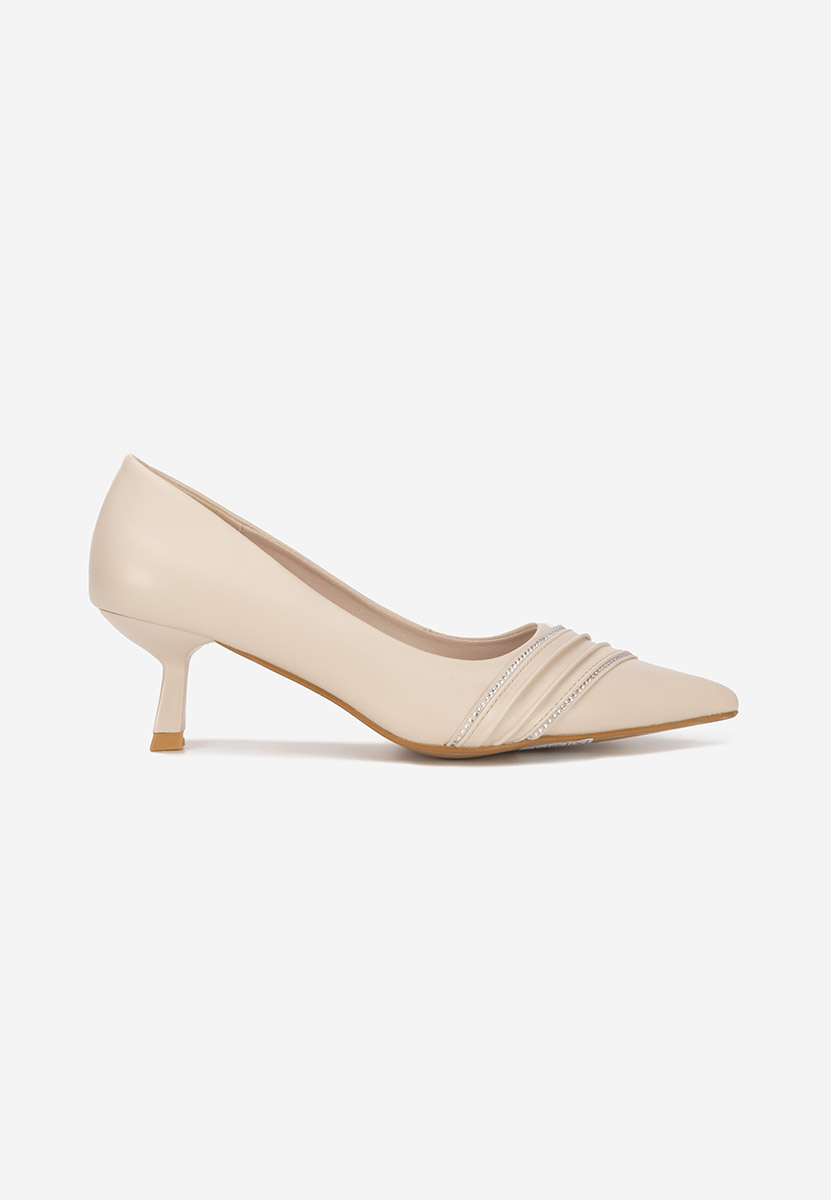 Décolleté tacco basso Enolia beige