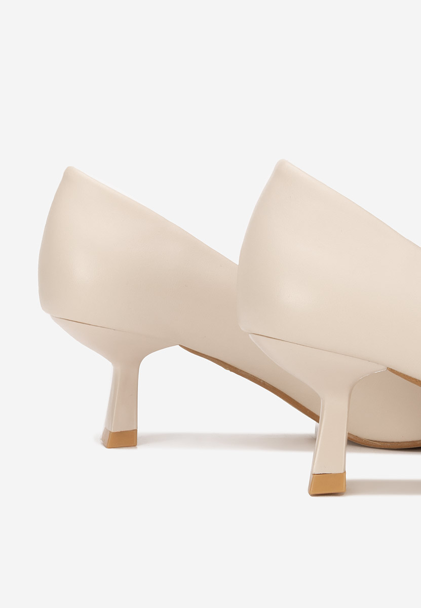 Décolleté tacco basso Enolia beige