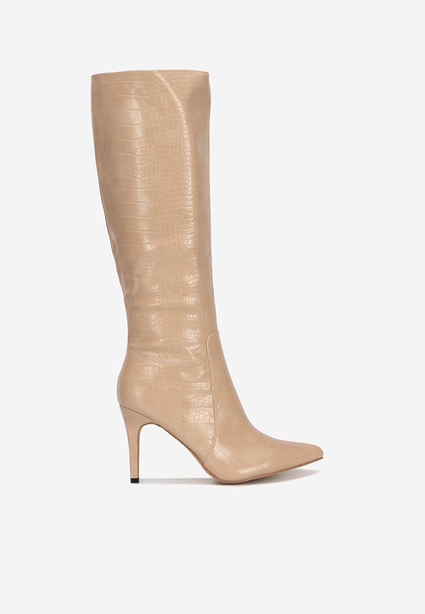 Stivali tacco a spillo Pandera Beige