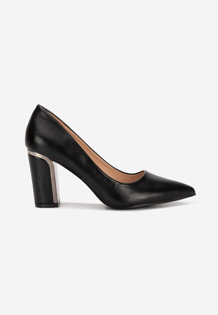 Décolleté tacco largo Geoana nero