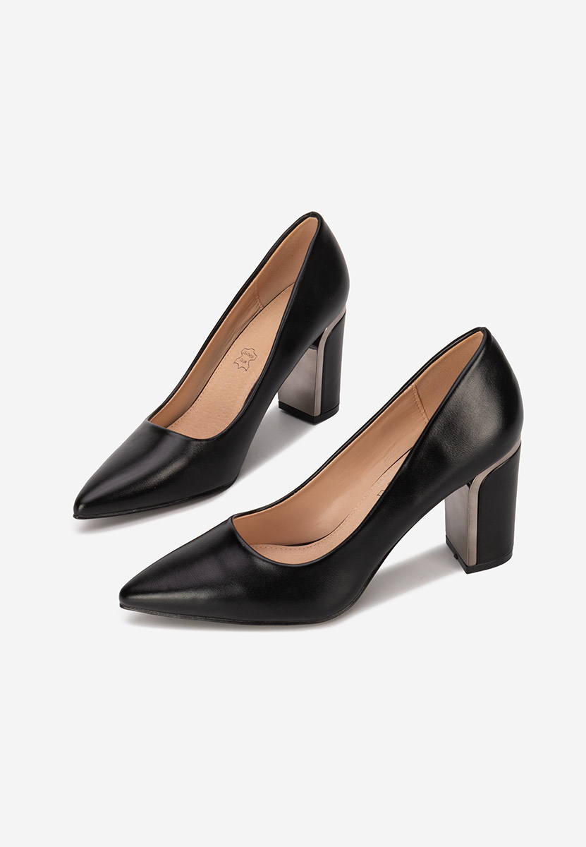 Décolleté tacco largo Geoana nero