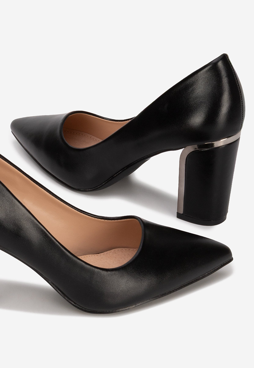 Décolleté tacco largo Geoana nero