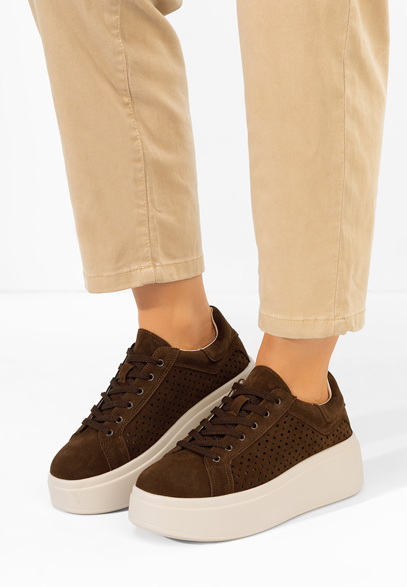 Sneakers con plateau Siminia marrone