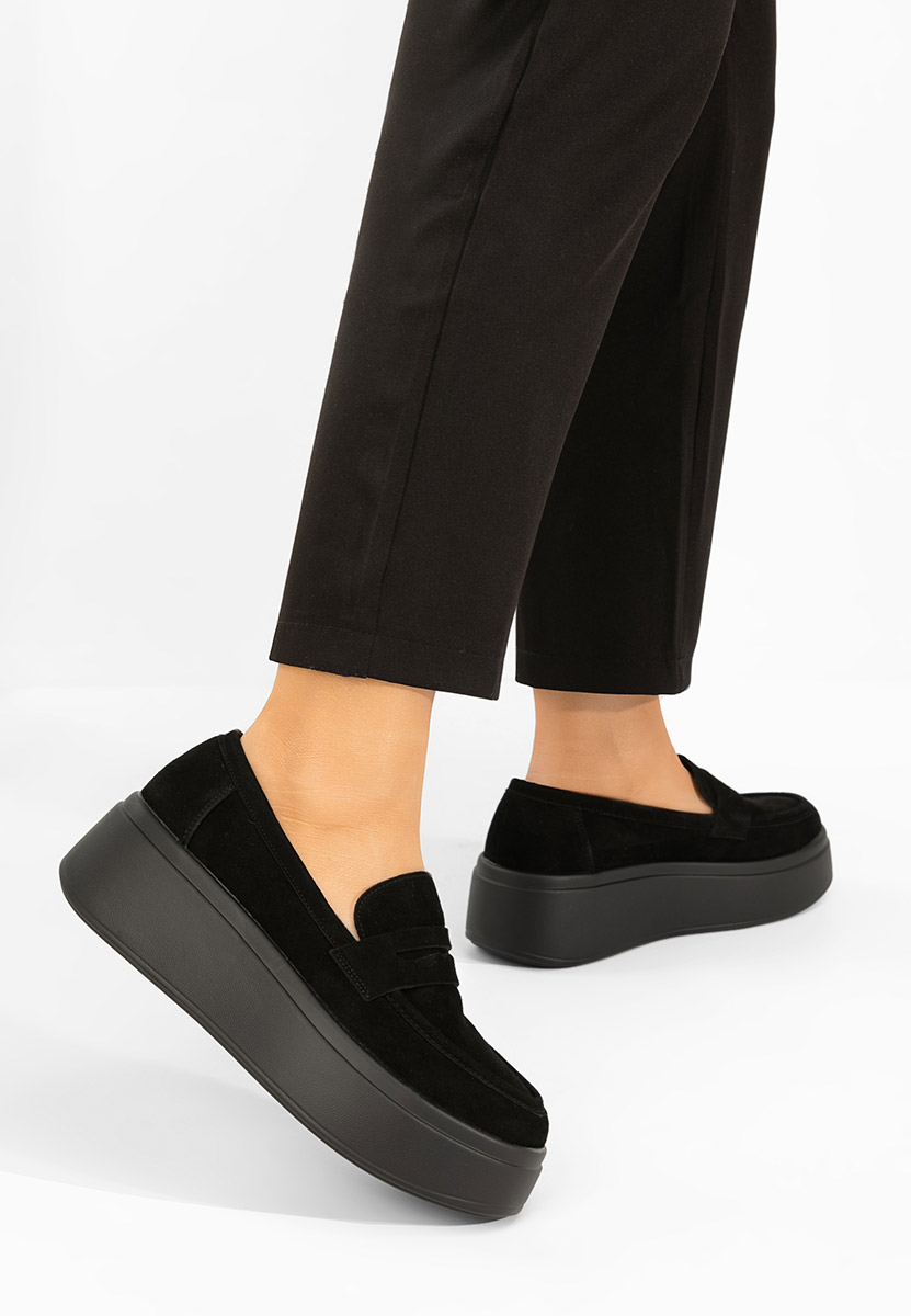 Mocassini donna platform Herminia nero