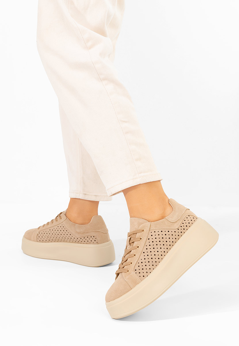 Sneakers con plateau Siminia beige