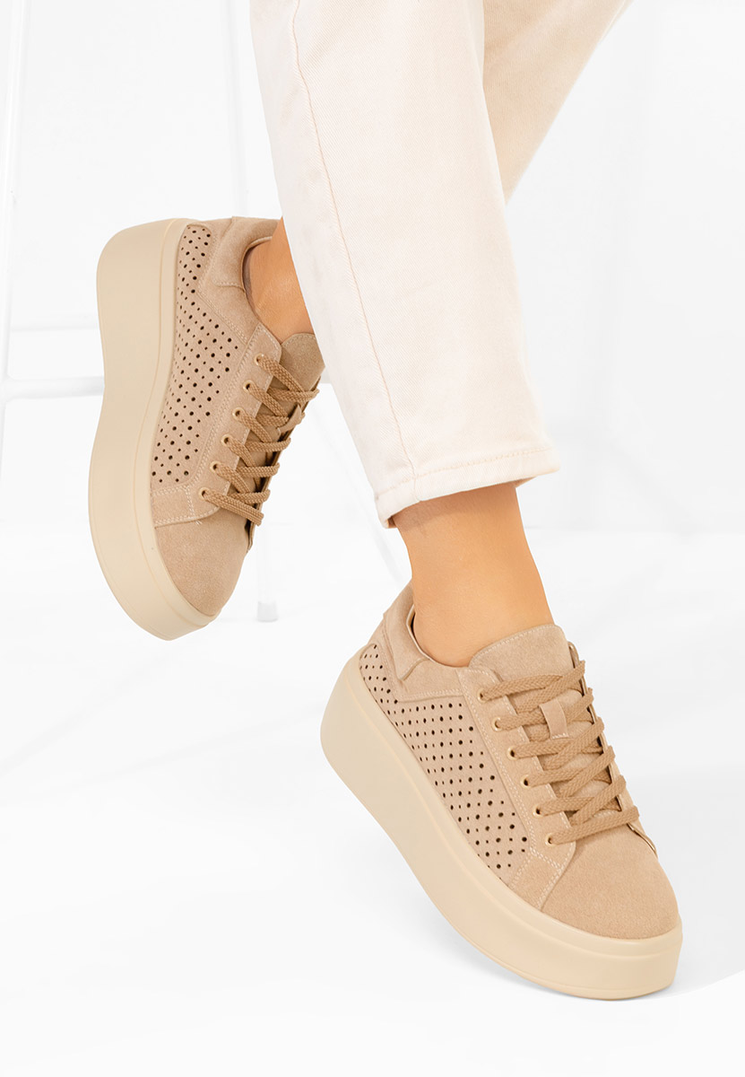 Sneakers con plateau Siminia beige