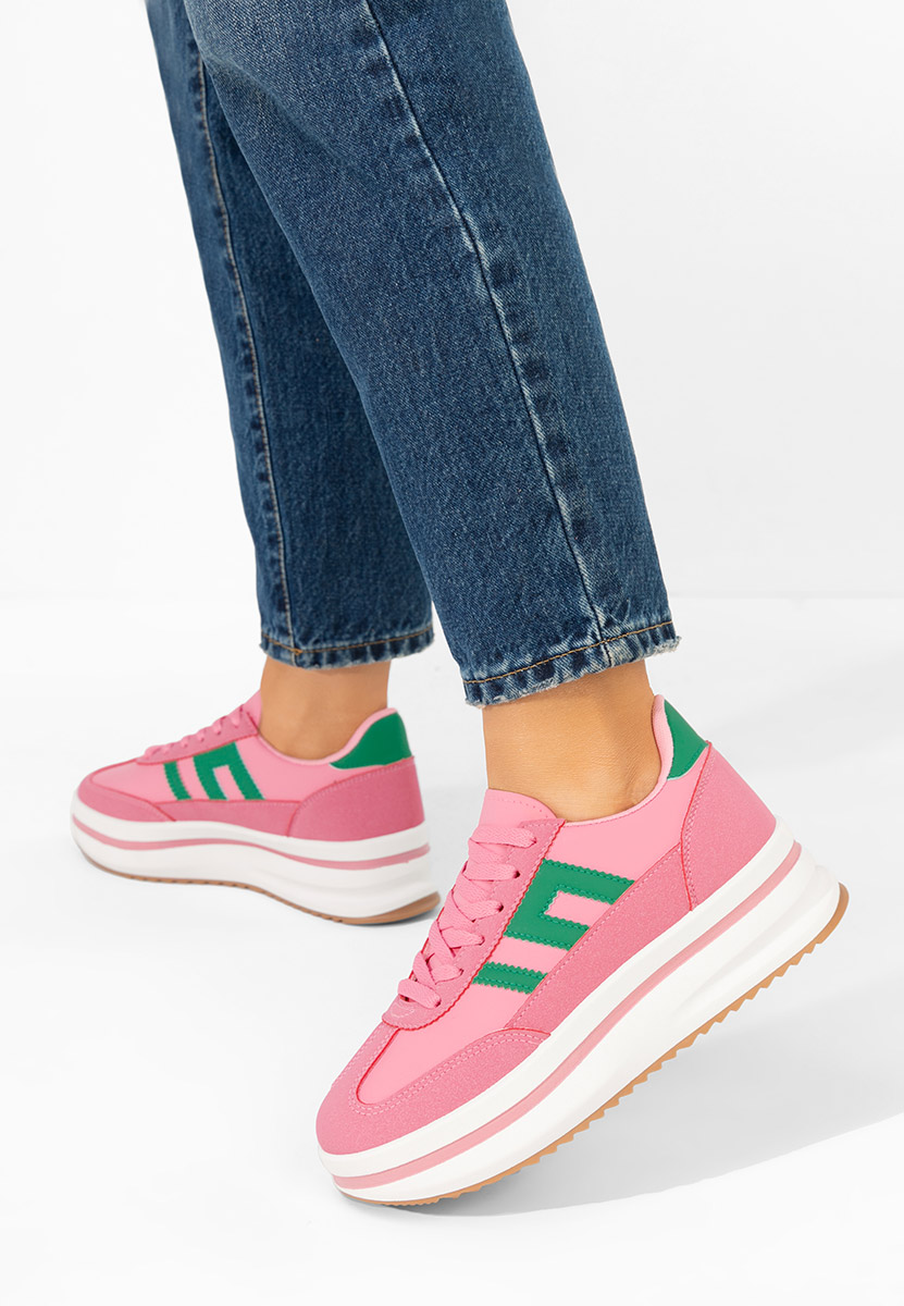 Sneakers con plateau Jesie fucsia