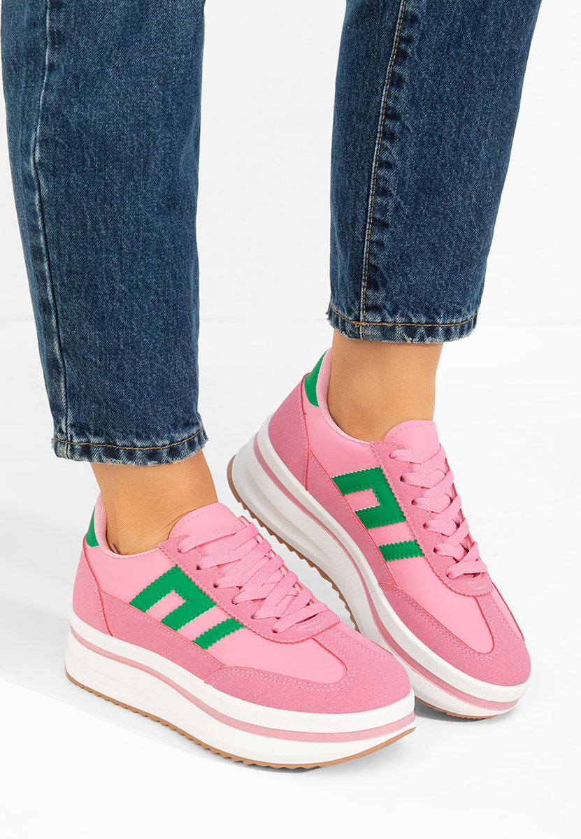Sneakers con plateau Jesie fucsia