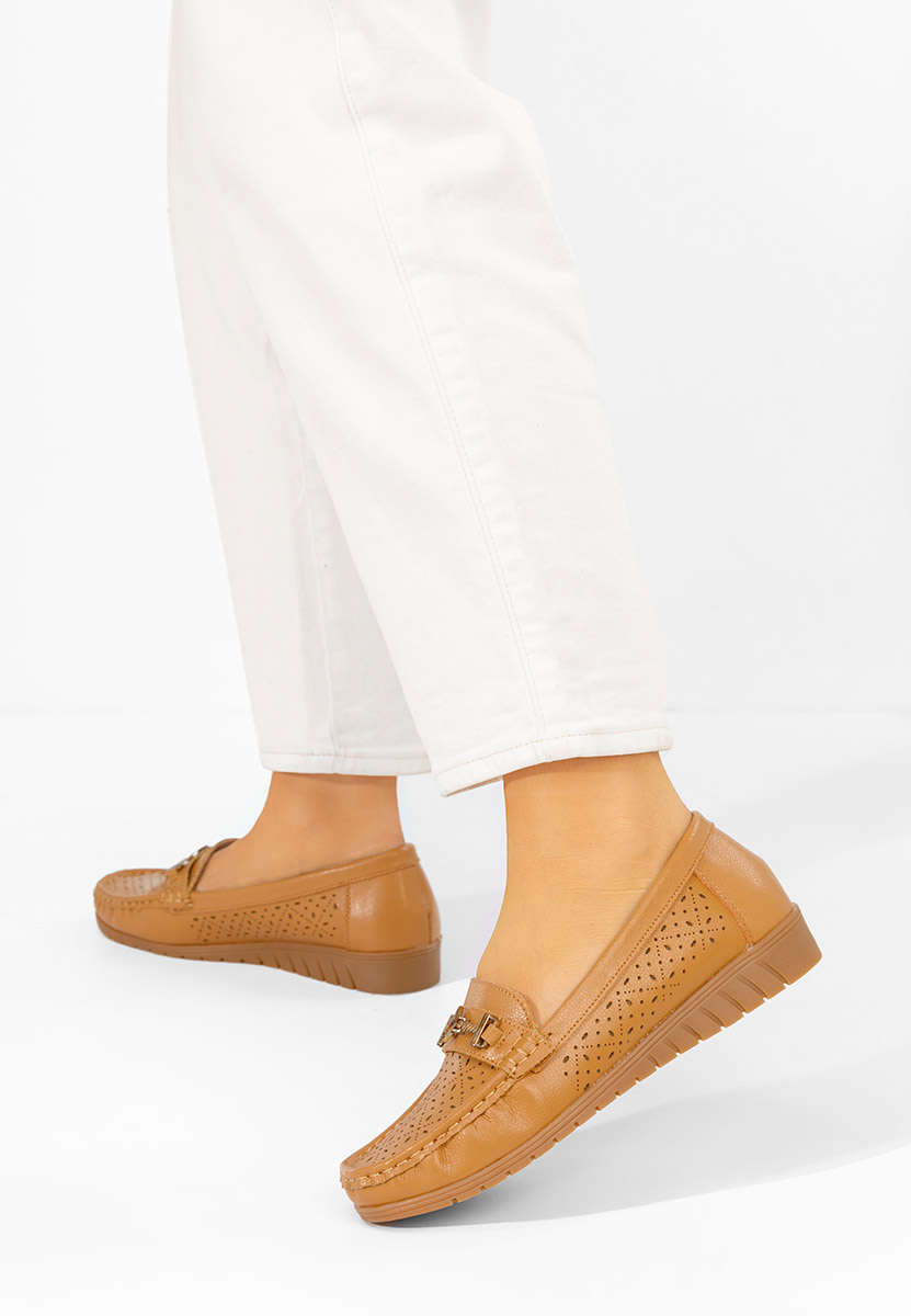 Mocassini da donna Cristella camel