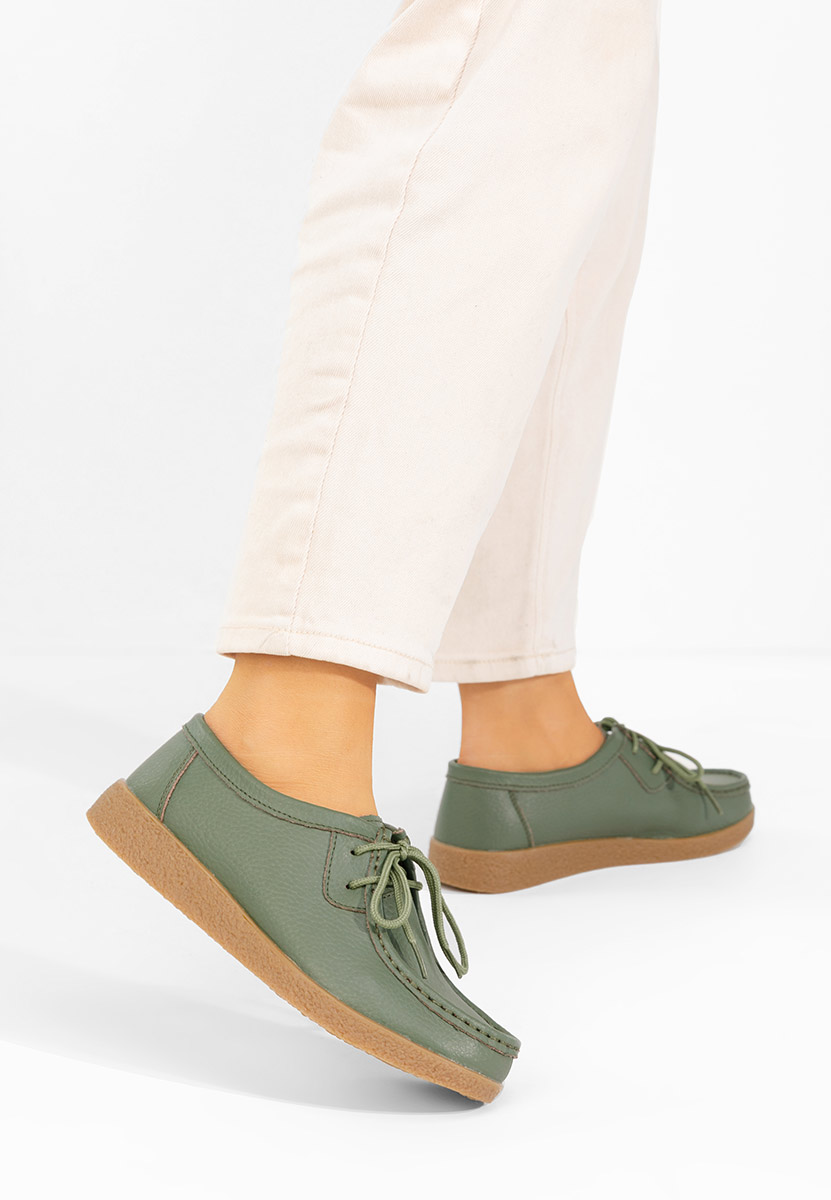 Mocassini da donna Afinia verdi