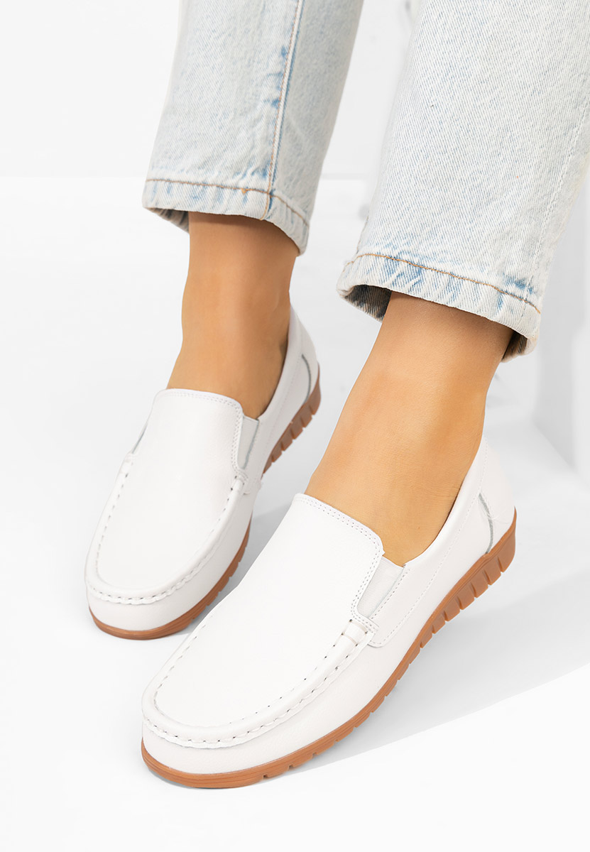 Mocassini donna pelle Panoma bianchi