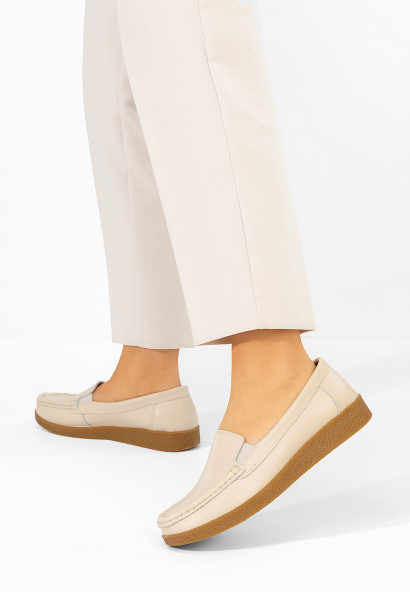 Mocassini pelle Nerida beige