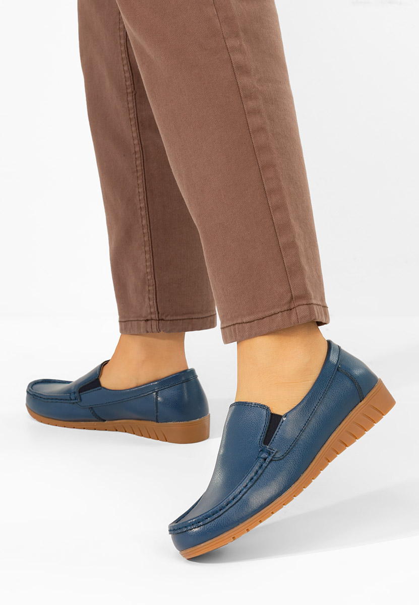 Mocassini donna pelle Panoma blu marine