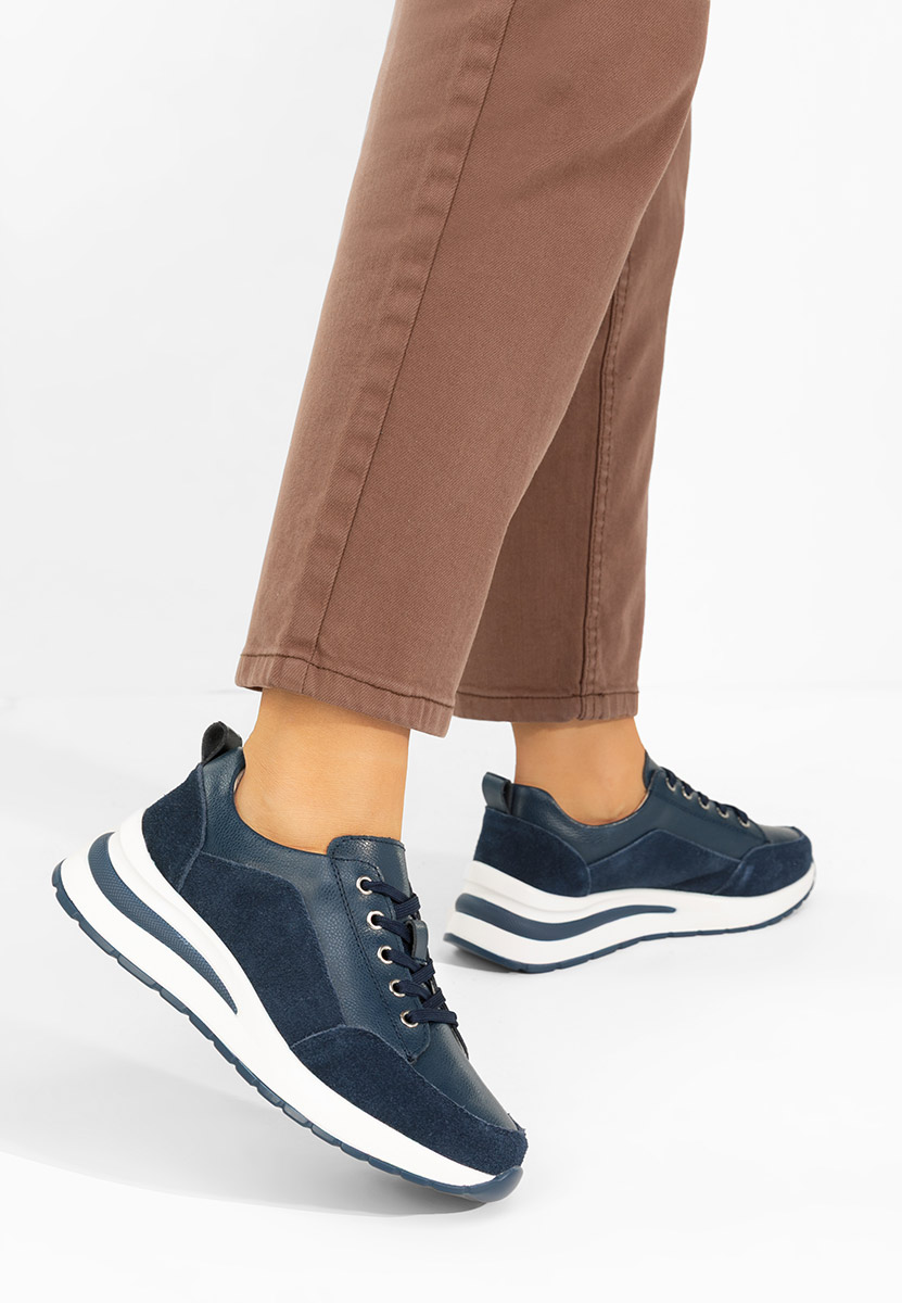 Sneakers con zeppa Janelia blu marine