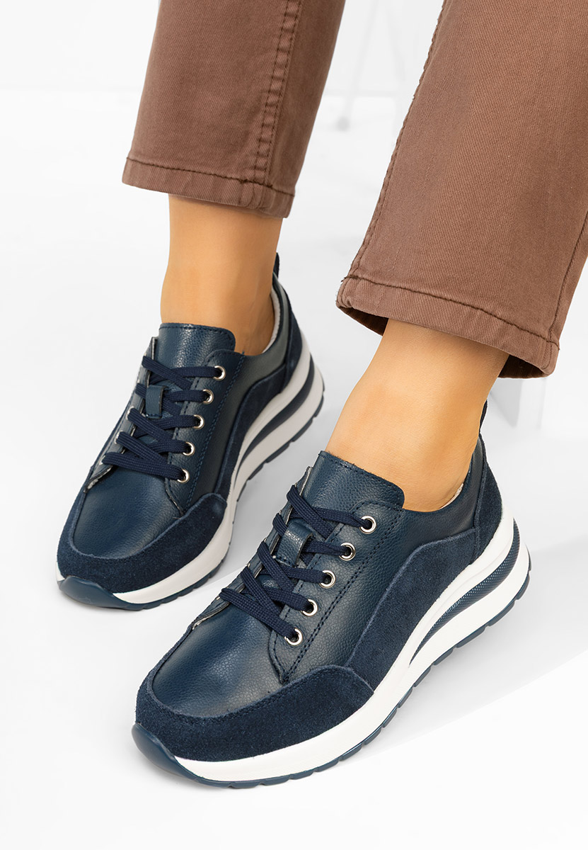 Sneakers con zeppa Janelia blu marine