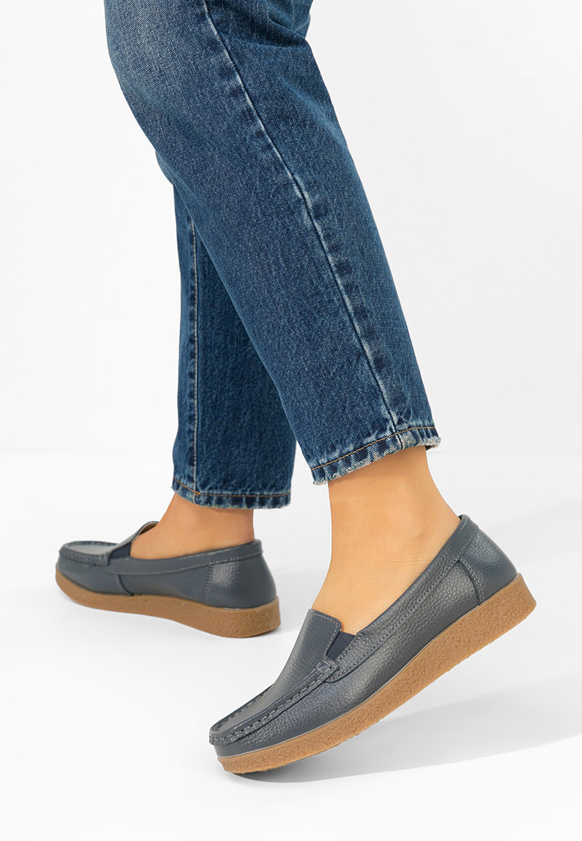 Mocassini pelle Nerida grigio