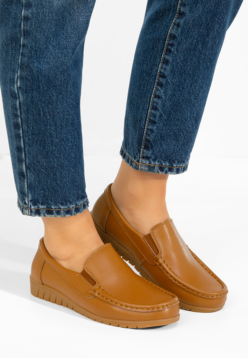 Mocassini donna pelle Panoma camel