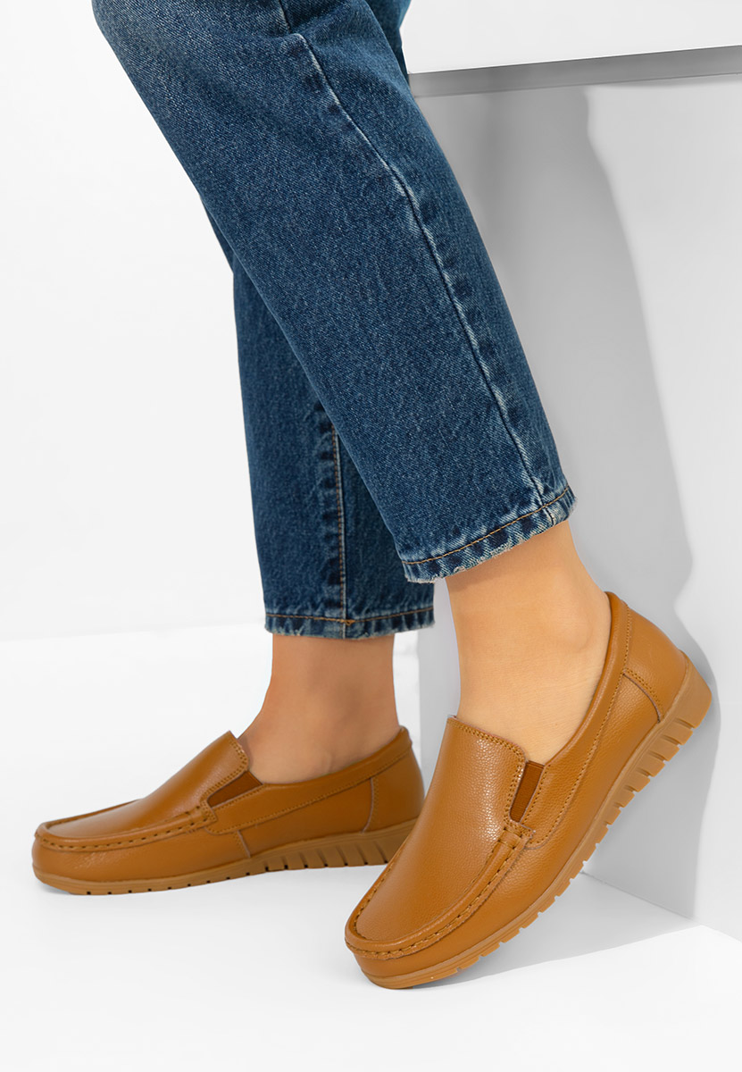 Mocassini donna pelle Panoma camel