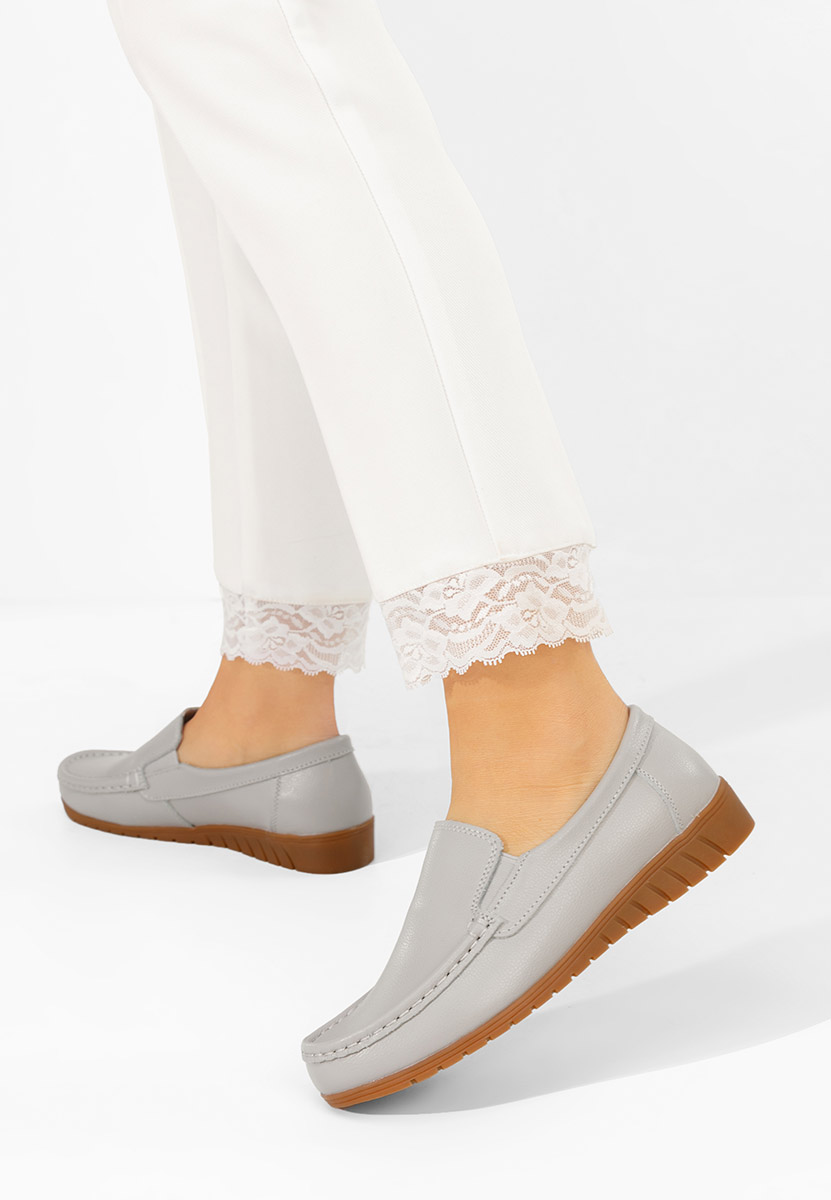 Mocassini donna pelle Panoma grigio