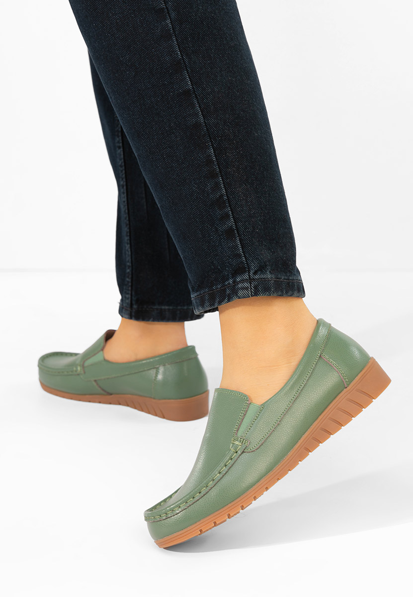 Mocassini donna pelle Panoma verdi