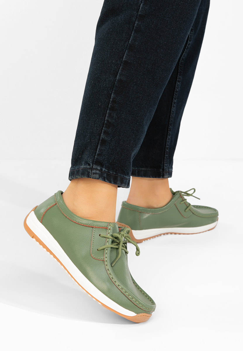 Mocassini pelle Solenia verdi