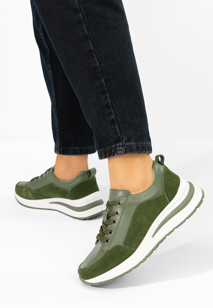Sneakers con zeppa Janelia verdi