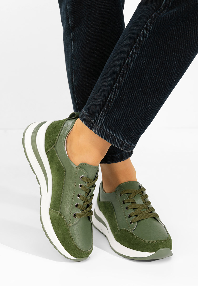 Sneakers con zeppa Janelia verdi