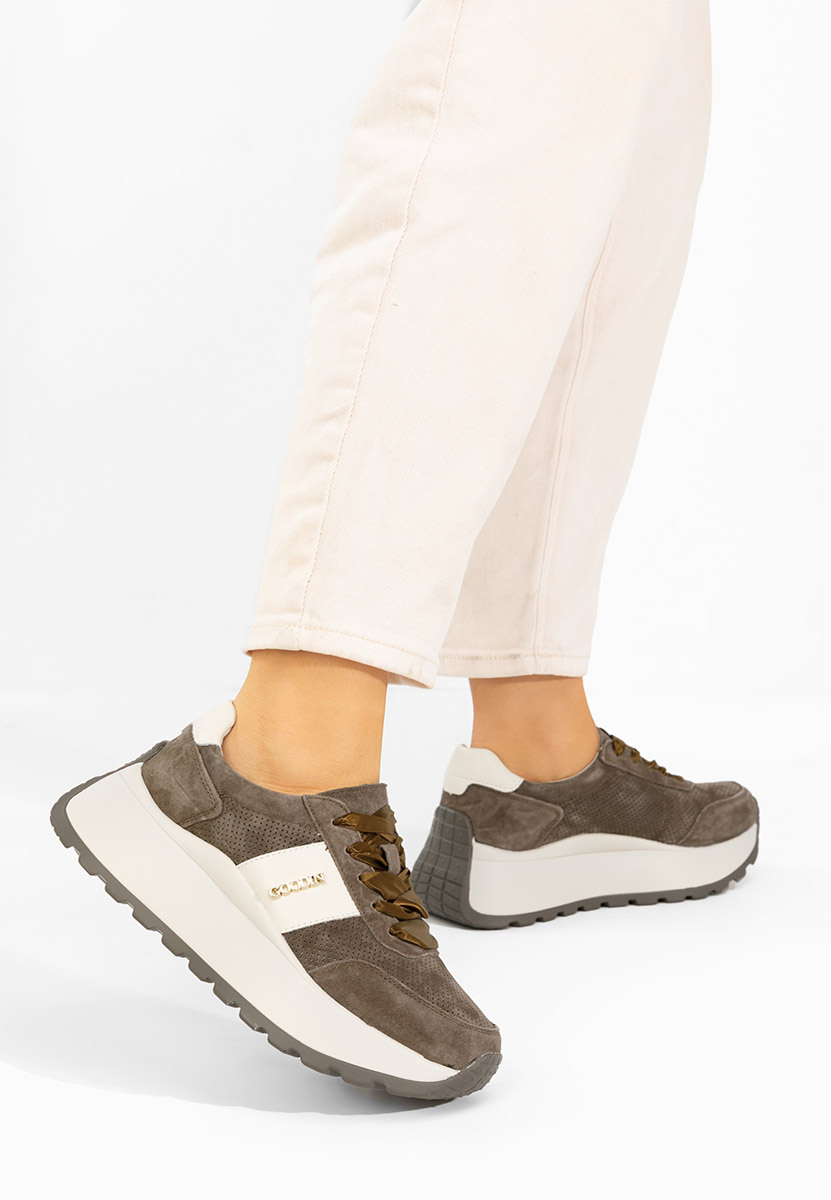 Sneakers con plateau Densia marrone