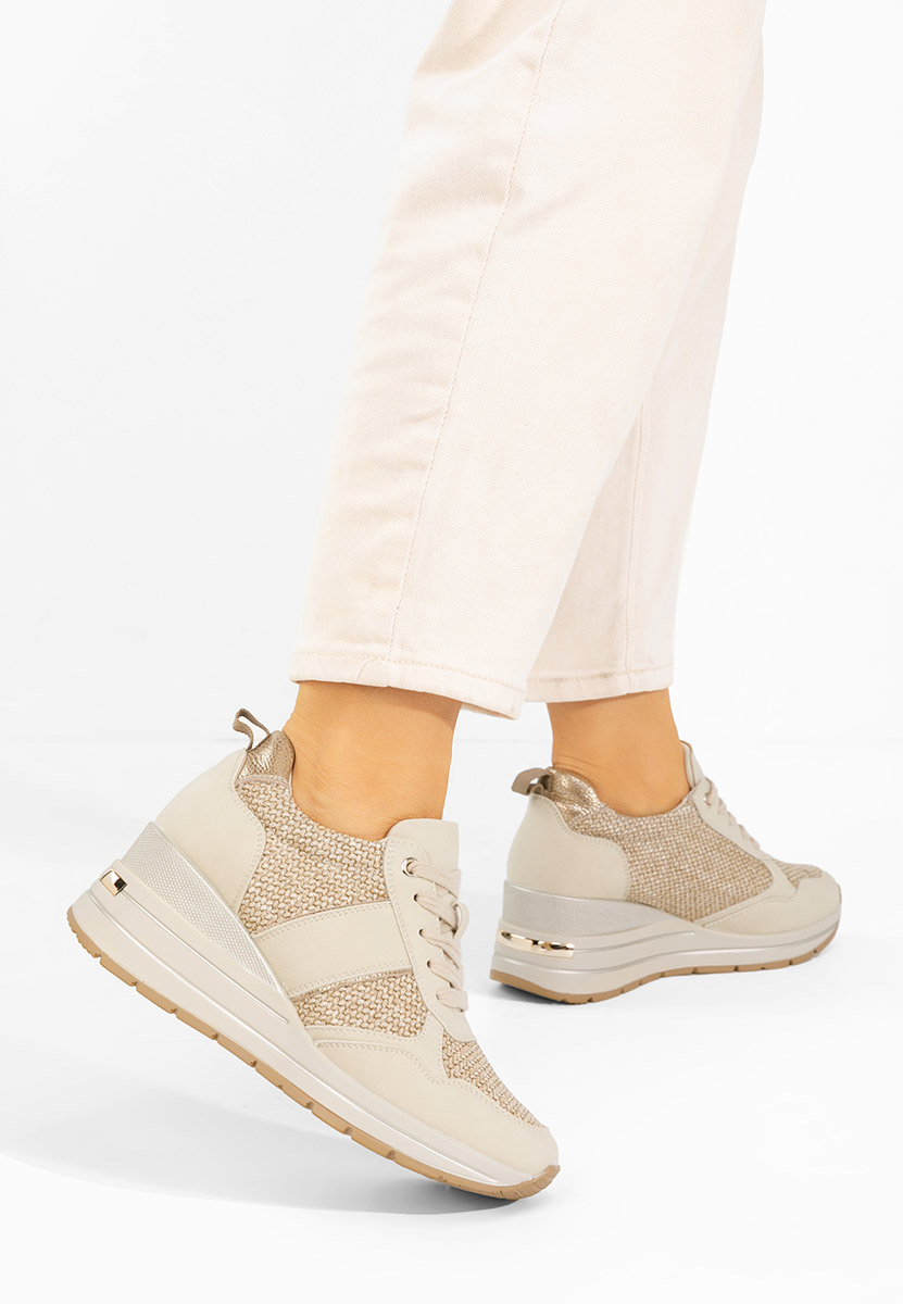 Sneakers con zeppa Izadora beige