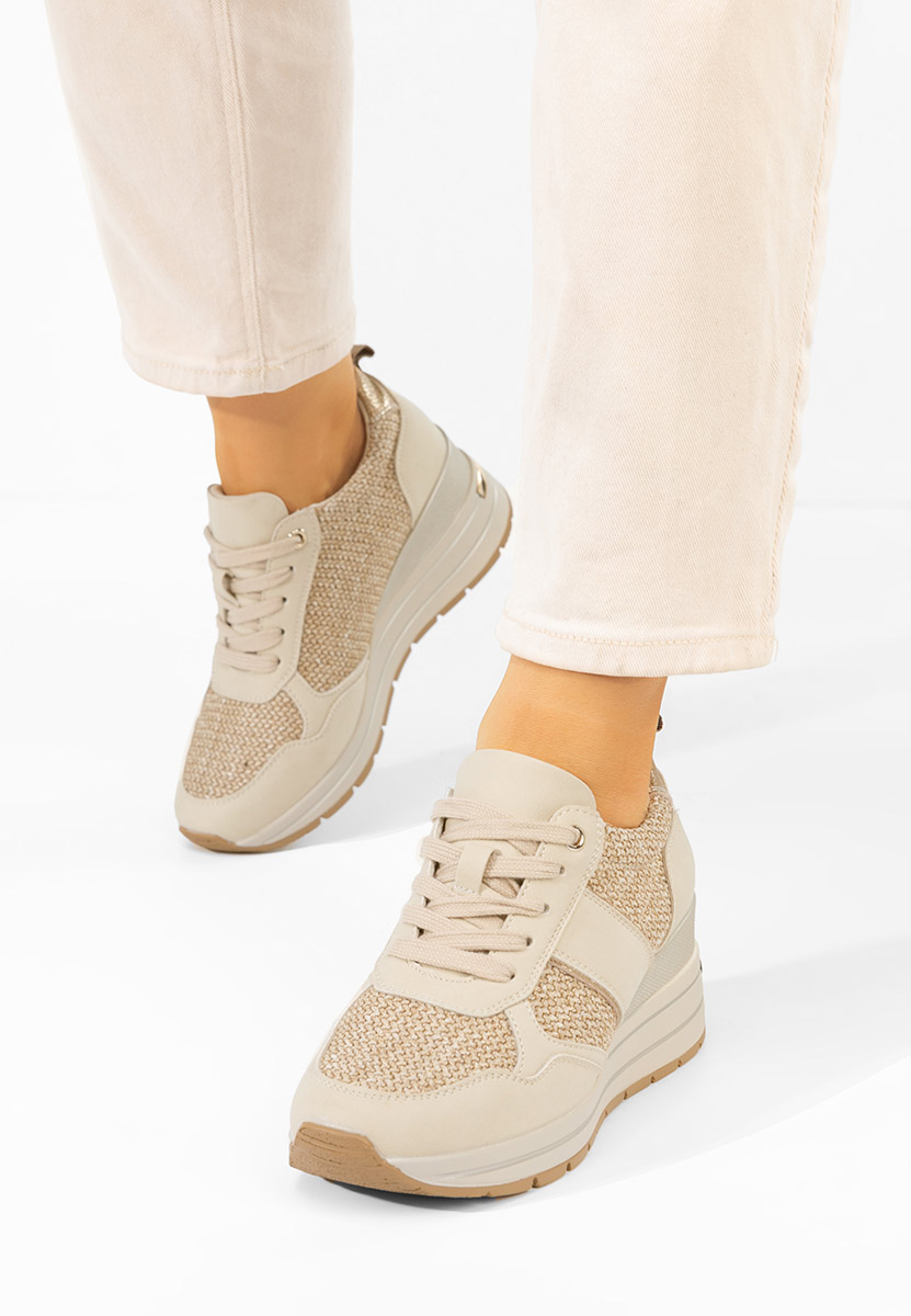 Sneakers con zeppa Izadora beige