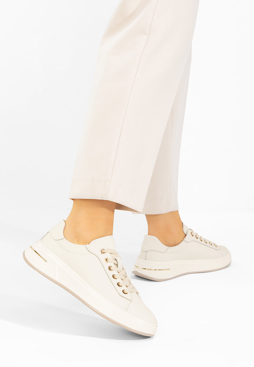 Scarpe basse donna pelle Issabel beige