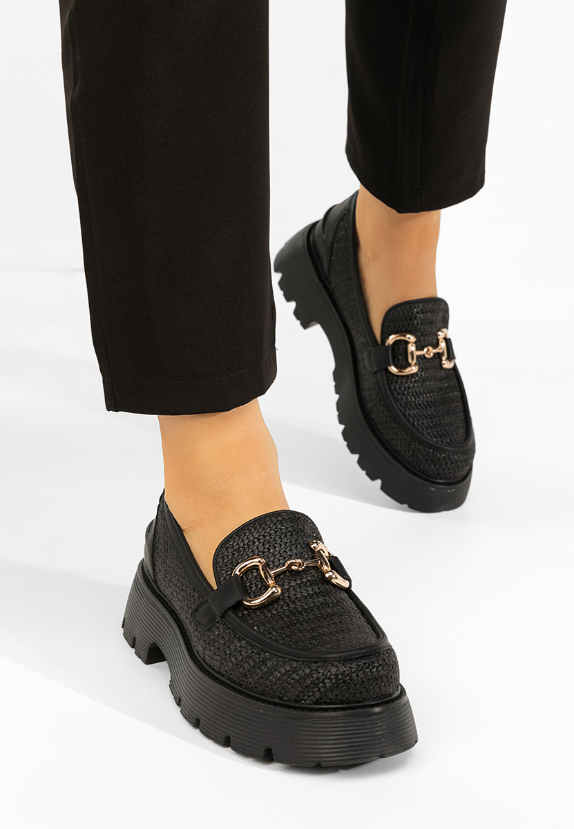 Mocassini donna pelle Yolandia nero