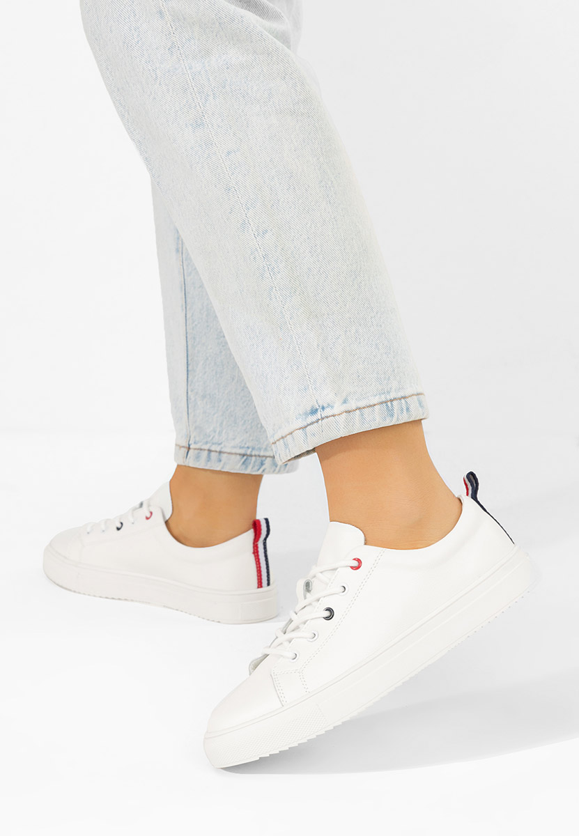 Scarpe basse donna pelle Cataleia bianchi