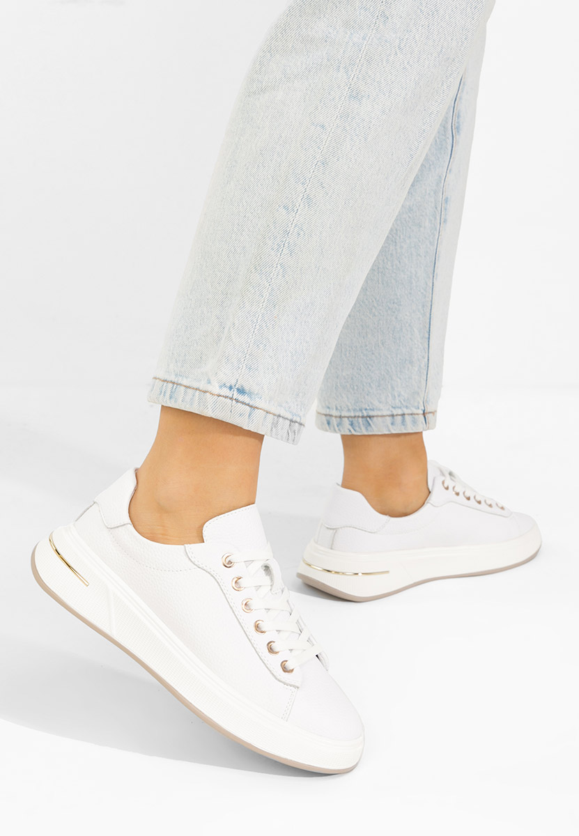 Scarpe basse donna pelle Issabel bianchi