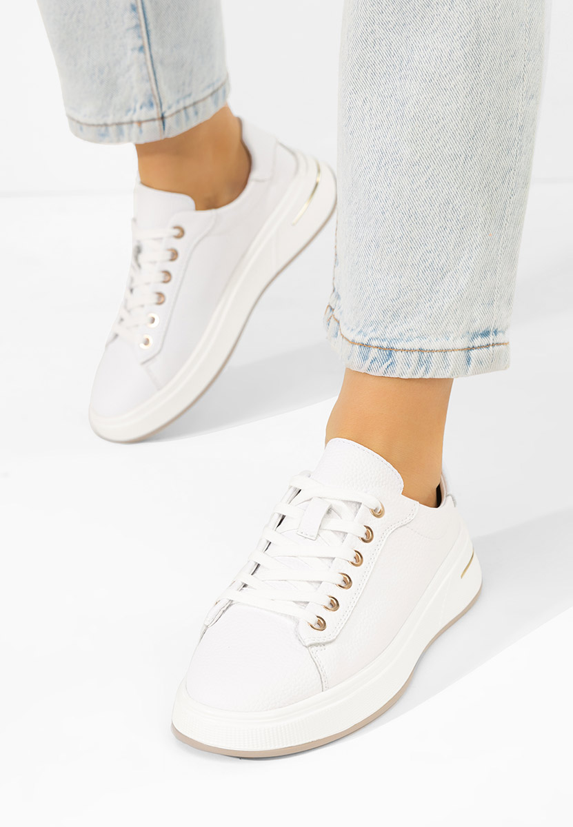 Scarpe basse donna pelle Issabel bianchi