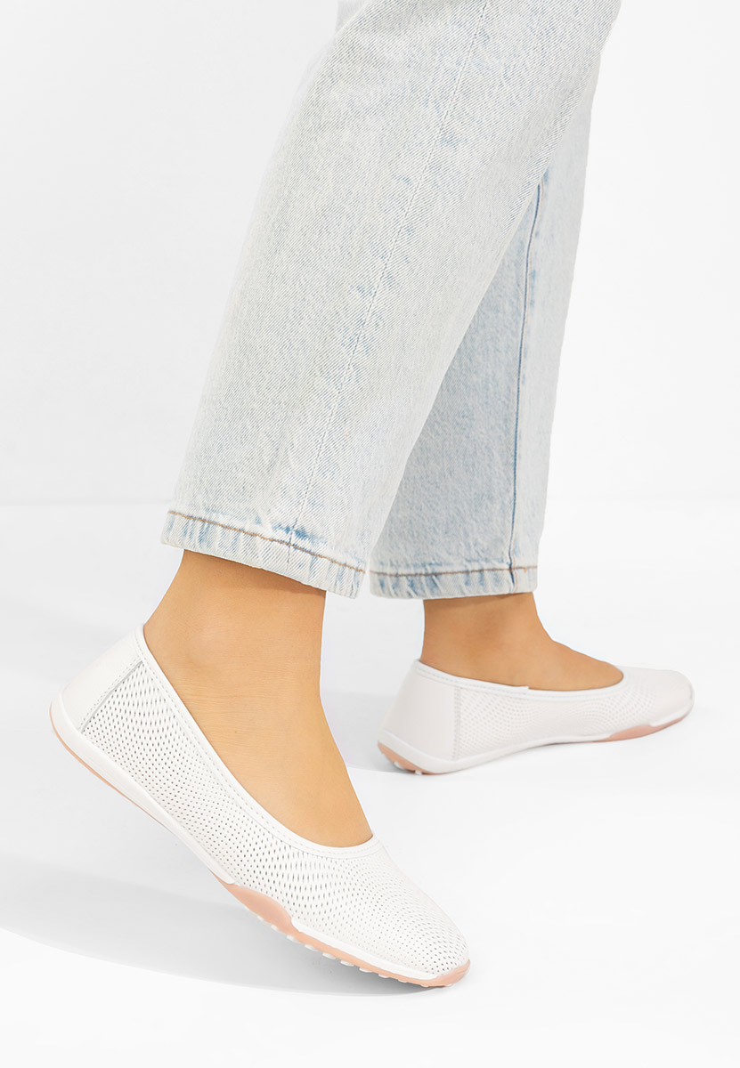 Ballerine cuoio Sindia bianchi