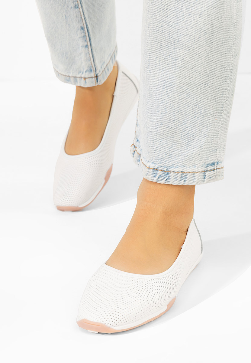 Ballerine cuoio Sindia bianchi