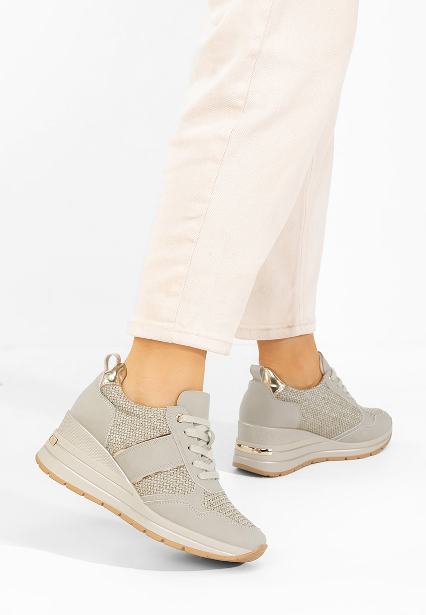 Sneakers con zeppa Izadora verdi